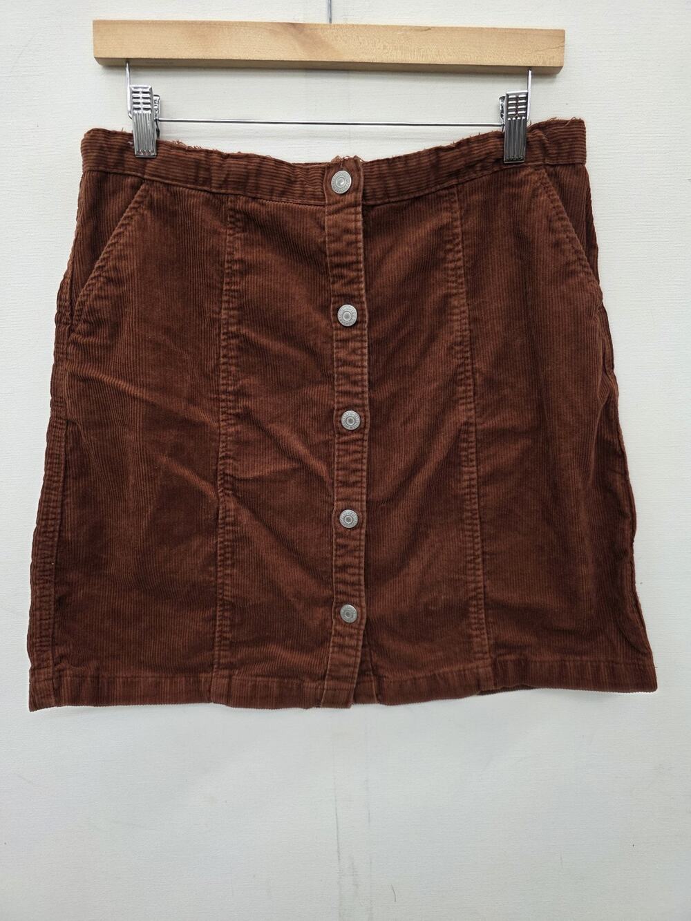 Levi's Strauss Corduroy Mini Buttin Skirt Rust Size Medium